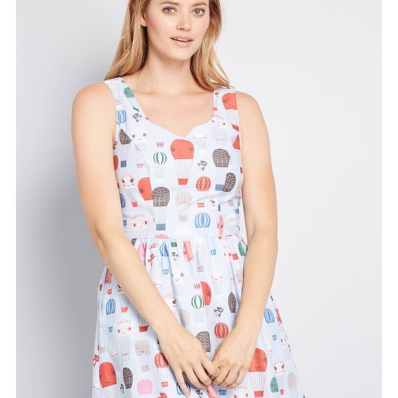 Sold Out 👋 🆕 ModCloth hot air ballon Dress pinup - Picture 3 of 16